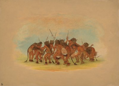 Bufalo Dansı - Mandan, 1861. by George Catlin