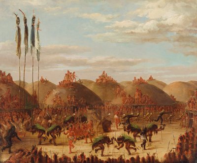 Boğa Dansı, Mandan O-kee-pa Töreni by George Catlin