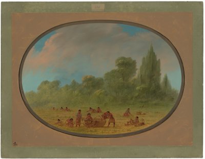 Yabani Çilek Toplama Caddo Kızılderilileri by George Catlin