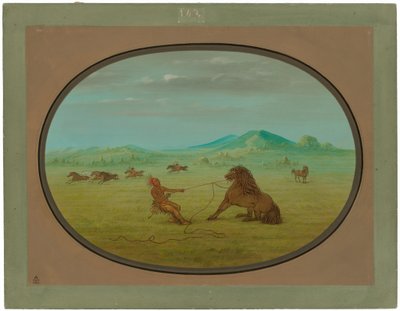 Vahşi Atları Yakalamak - Pawnee by George Catlin