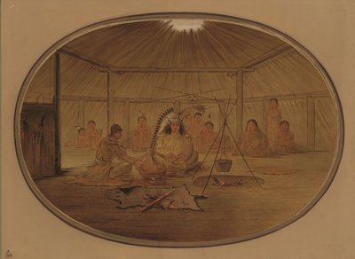 Catlin, Mandan Şefi Tarafından Ziyafet Edildi, 18611869. by George Catlin