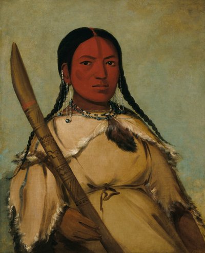 Chin-cha-pee, Sürünen Ateş Böceği, Güvercin Yumurta Başının Karısı, 1832. by George Catlin