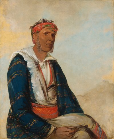 Cól-lee, bir grup şefi, 1834. by George Catlin