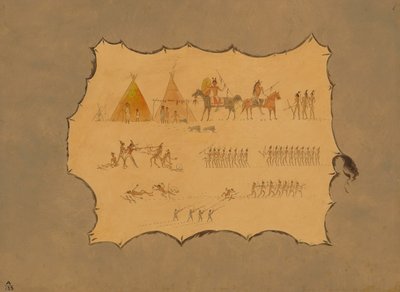 Cheyenne Cüppesinin tıpkıbasımı, 18611869. by George Catlin