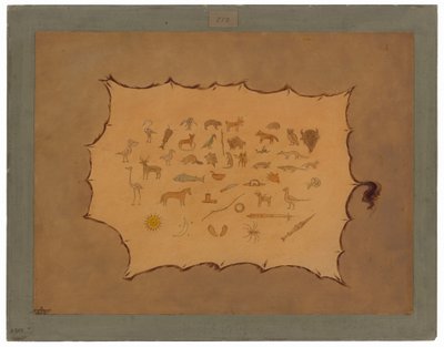 Bir Ojibbeway Cüppesinin Faksimilesi by George Catlin