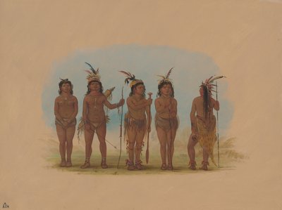 Beş Karayip Kızılderilisi, 18541869. by George Catlin