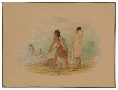 düz kafalı Kızılderililer by George Catlin