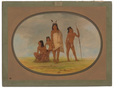 Dört Yassı Kızılderili by George Catlin