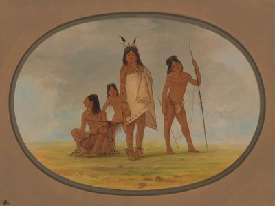 Dört Yassı Kızılderili, 18551869. by George Catlin