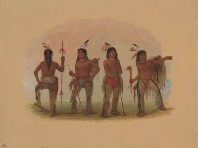 Dört Navaho Savaşçısı, 18611869. by George Catlin