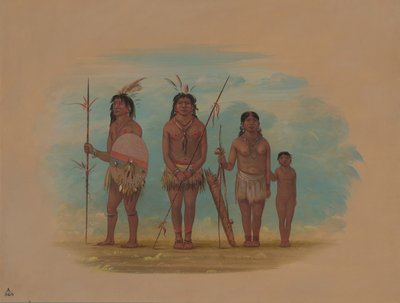 Dört Xingu Kızılderilisi, 18541869. by George Catlin