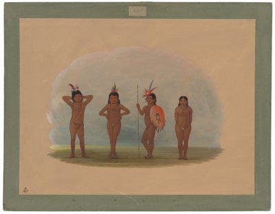 Dört Zurumati Çocuk by George Catlin