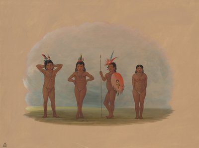 Dört Zurumati Çocuk, 18541869. by George Catlin