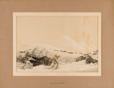 Karda Bufalo Avı--no. 15 by George Catlin