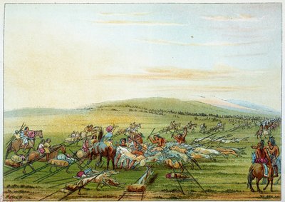 Amerika Kızılderilileri: Kızılderililerin atları ve köpekleri olan kabilesi. George Catlin
