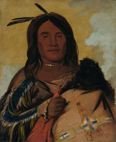 Ka-pés-ka-da, Kabuk Adam, bir Oglala Cesur, 1832. by George Catlin