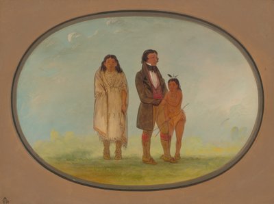 Kaskaskia Şefi, Annesi ve Oğlu, 18611869. by George Catlin