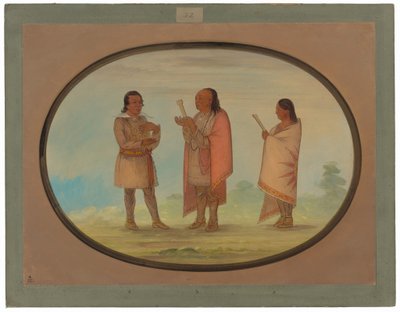 Kickapoo Kızılderilileri Vaaz Veriyor ve Dua Ediyor by George Catlin