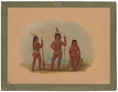 Klahoquaht Şefi, Karısı ve Oğlu by George Catlin
