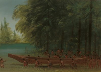 Kano Başlatma - Nayas Kızılderilileri, 18551869. by George Catlin