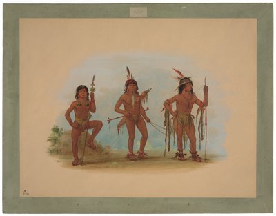 İki Savaşçı ile Lengua Tıp Adamı by George Catlin