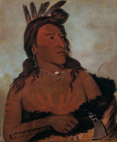 Mah-tó-che-ga, Küçük Ayı, Bir Hunkpapa Cesur, 1832. by George Catlin