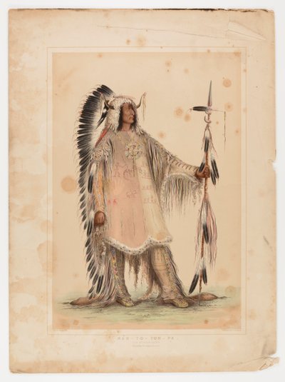 Mah-to-toh-pa, Mandan Şefi by George Catlin