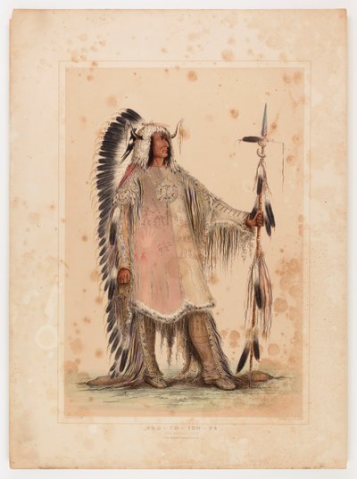 Mah-to-toh-pa, Mandan Şefi by George Catlin