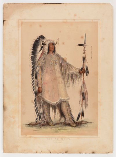 Mah-to-toh-pa, Mandan Şefi by George Catlin