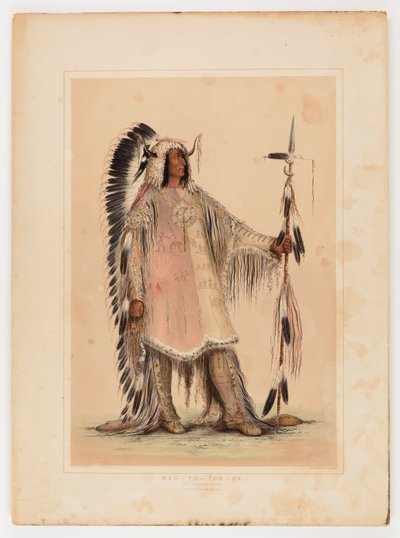 Mah-to-toh-pa, Mandan Şefi by George Catlin