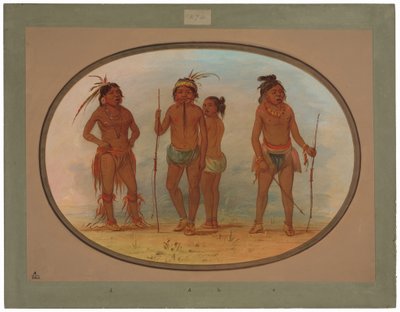 Botocudo Kabilesinin Üyeleri by George Catlin