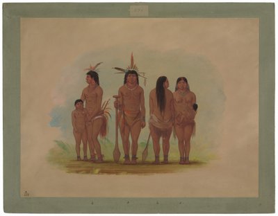 Payaguas Kabilesi Üyeleri by George Catlin