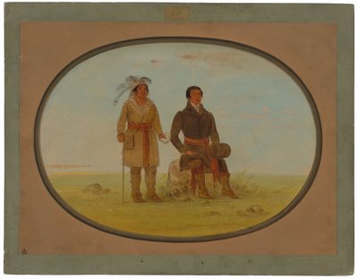 Mohigan Şefi ve Misyoner by George Catlin
