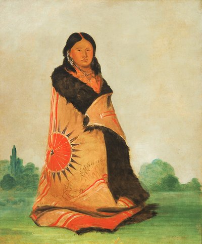 Mong-shóng-sha, Bükme Söğüt, Büyük Şefin Karısı, 1832. by George Catlin