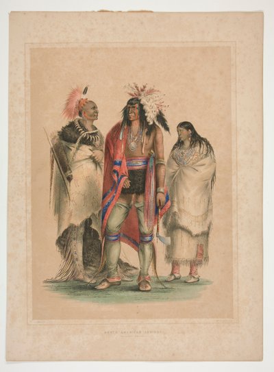 Kuzey Amerika Yerlileri, pl. Kuzey Amerika Kızılderili Portföyünden 1 by George Catlin