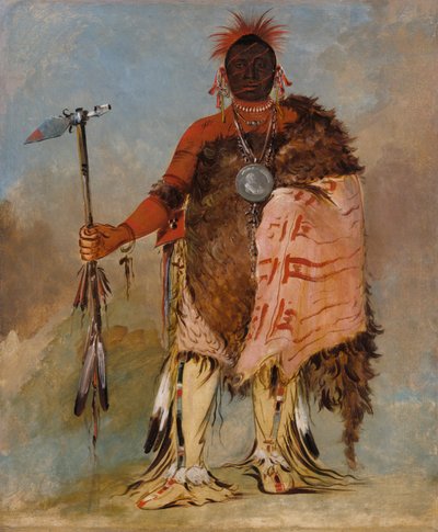 Om-pah-ton-ga, Büyük Elk, Ünlü Bir Savaşçı, 1832. by George Catlin