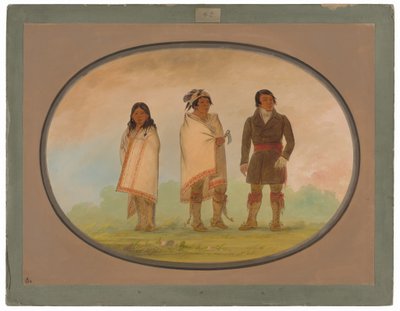 Oneida Şefi, Kızkardeşi ve Bir Misyoner by George Catlin