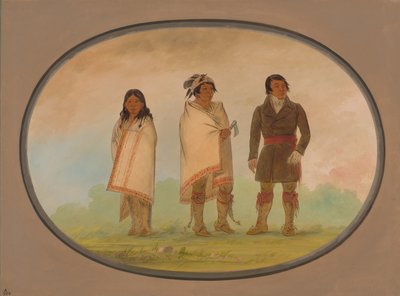Oneida Şefi, Kızkardeşi ve Bir Misyoner, 18611869. by George Catlin