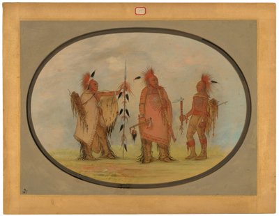 İki Savaşçı ile Osage Chief by George Catlin