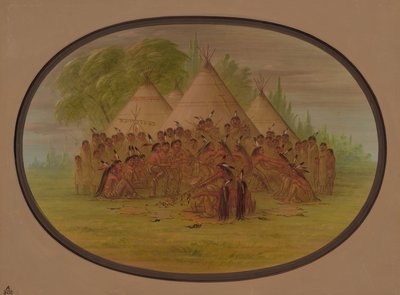 Boru Dansı - Assinneboine, 18611869. by George Catlin