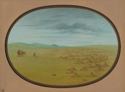 Çayır Köpeği Köyü, 18611869. by George Catlin