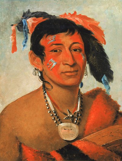 Sha-wá-no, Güney, Ünlü Bir Savaşçı, 1831. by George Catlin