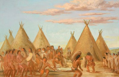 Kalkanı Tüttürmek by George Catlin