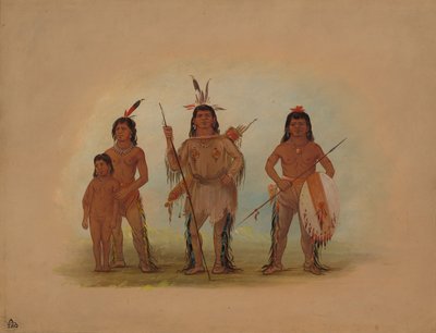 Sözcü Şef, İki Savaşçı ve Bir Çocuk, 18551869. by George Catlin