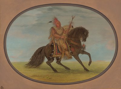 Güzel Bir At Üzerinde Koşan Tilki - Saukie, 18611869. by George Catlin