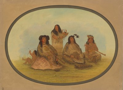 Birkaç Kızılderili ile Sioux Şefi, 18611869. by George Catlin