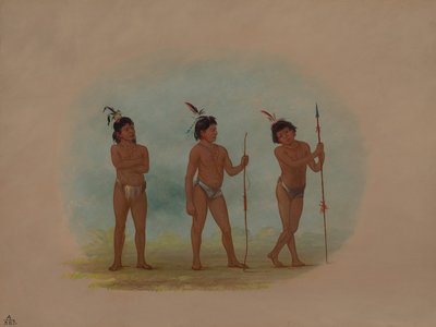 Üç Auca Çocuk, 18541869. by George Catlin