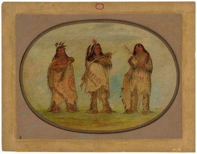 Siyu Kabilesinin Üç Seçkin Savaşçısı by George Catlin