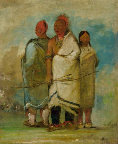 Üç Tilki Kızılderilisi, 1837-1839. by George Catlin