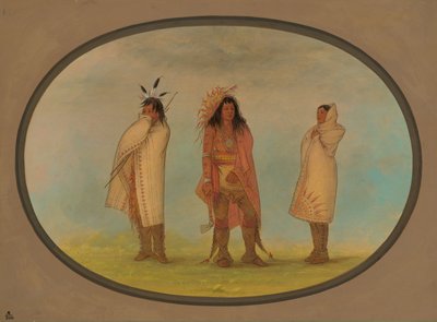 Üç Iroquois Kızılderilisi, 18611869. by George Catlin